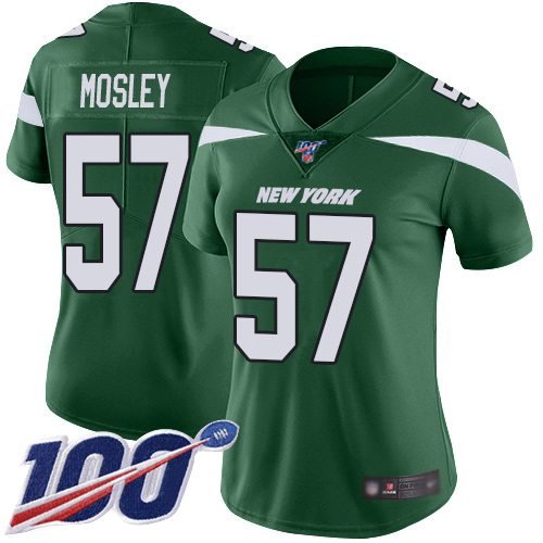 New York Jets Limited Green Women C.J. Mosley Home Jersey NFL Football 57 100th Season Vapor Untouchable
